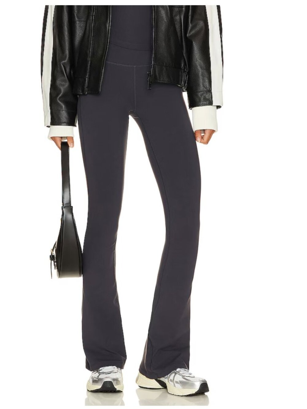 Splits59 Raquel High Waist Supplex Flare Legging Dark Charcoal Gray 32" S $138